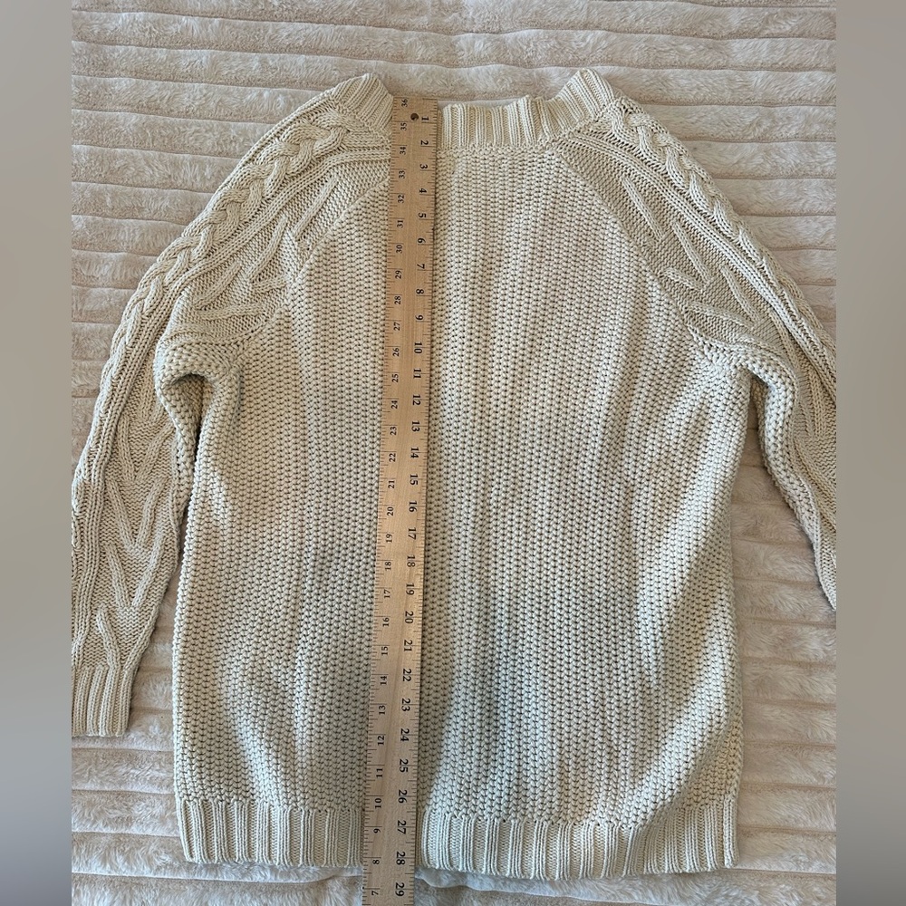 Urban Outfitters BDG Cream Cable Knit Cardigan Grandpa Sweater - Picture 10 of 11